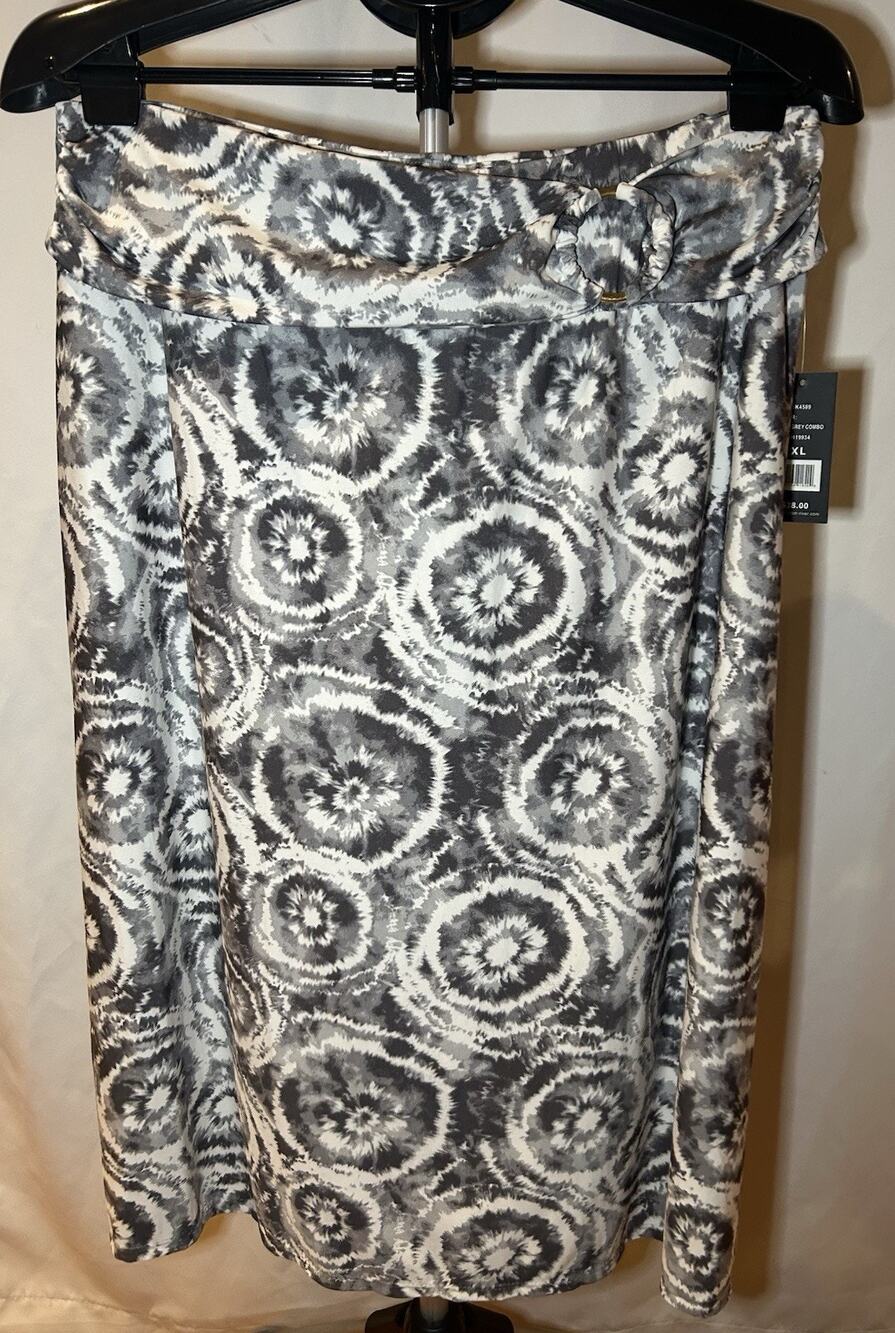 NWT Robert Louis Patterned Midi Skirt Women's size XL